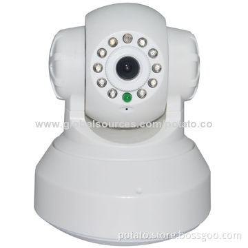 MJEPG, 0.3MP, P2P, Wireless IP Camera with Two-Way Audio Monitoring, TF Card Slot